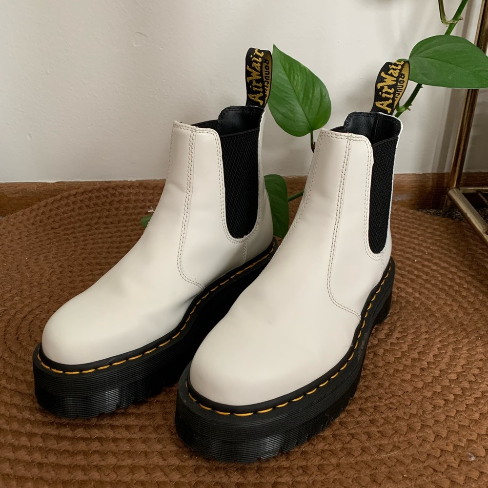 Dr. Martens White Jadon Chelsea Boot 2976 Quad